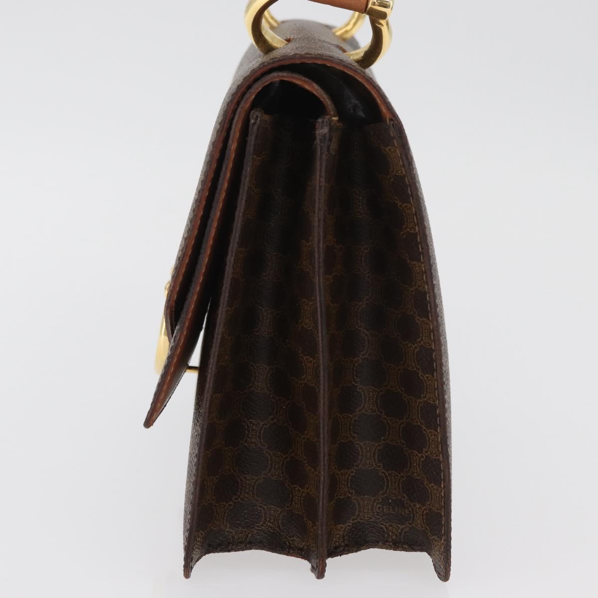 CELINE Macadam Canvas Hand Bag PVC Leather Brown Gold Auth 180815A - Jerrillo image 3