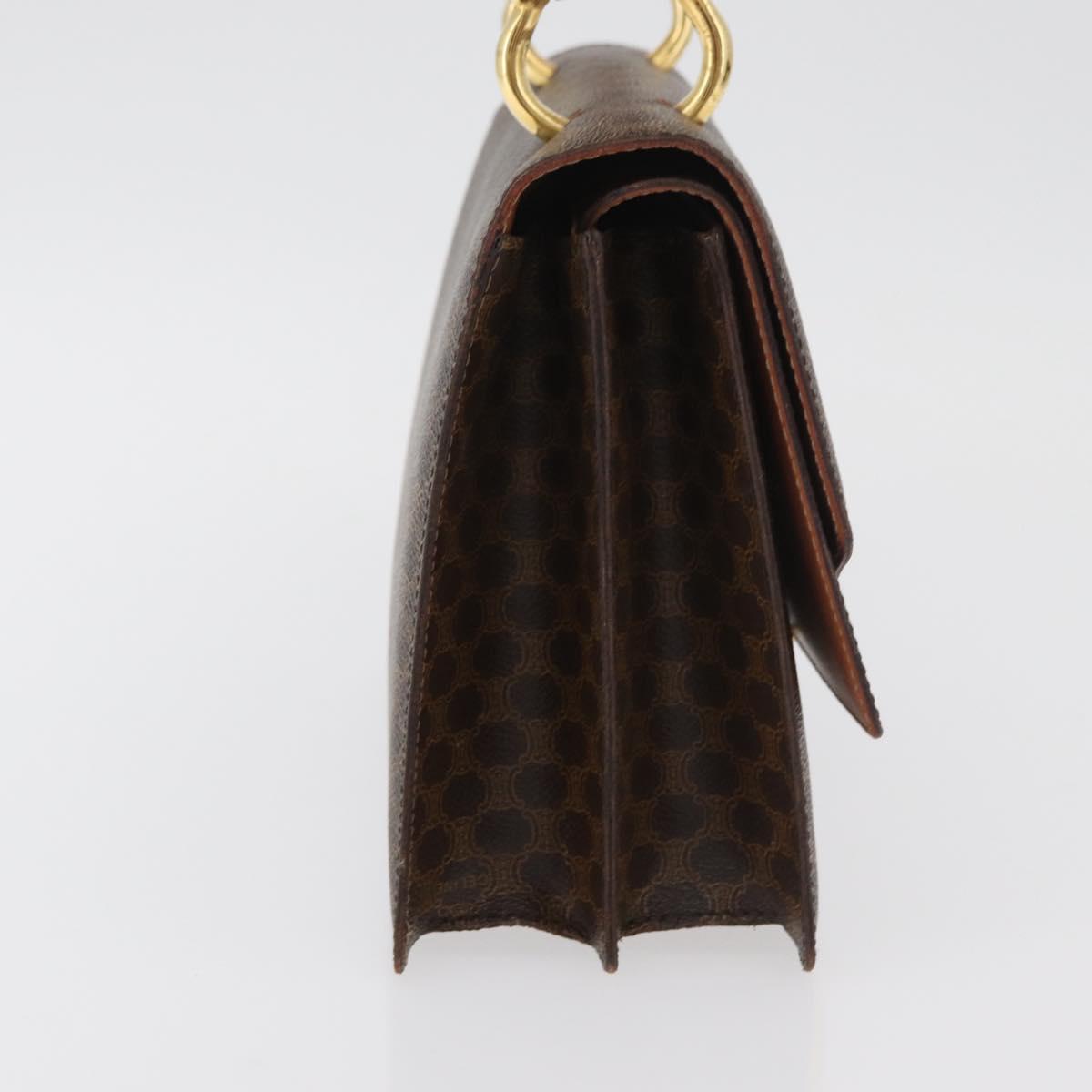 CELINE Macadam Canvas Hand Bag PVC Leather Brown Gold Auth 180815A - Jerrillo image 4