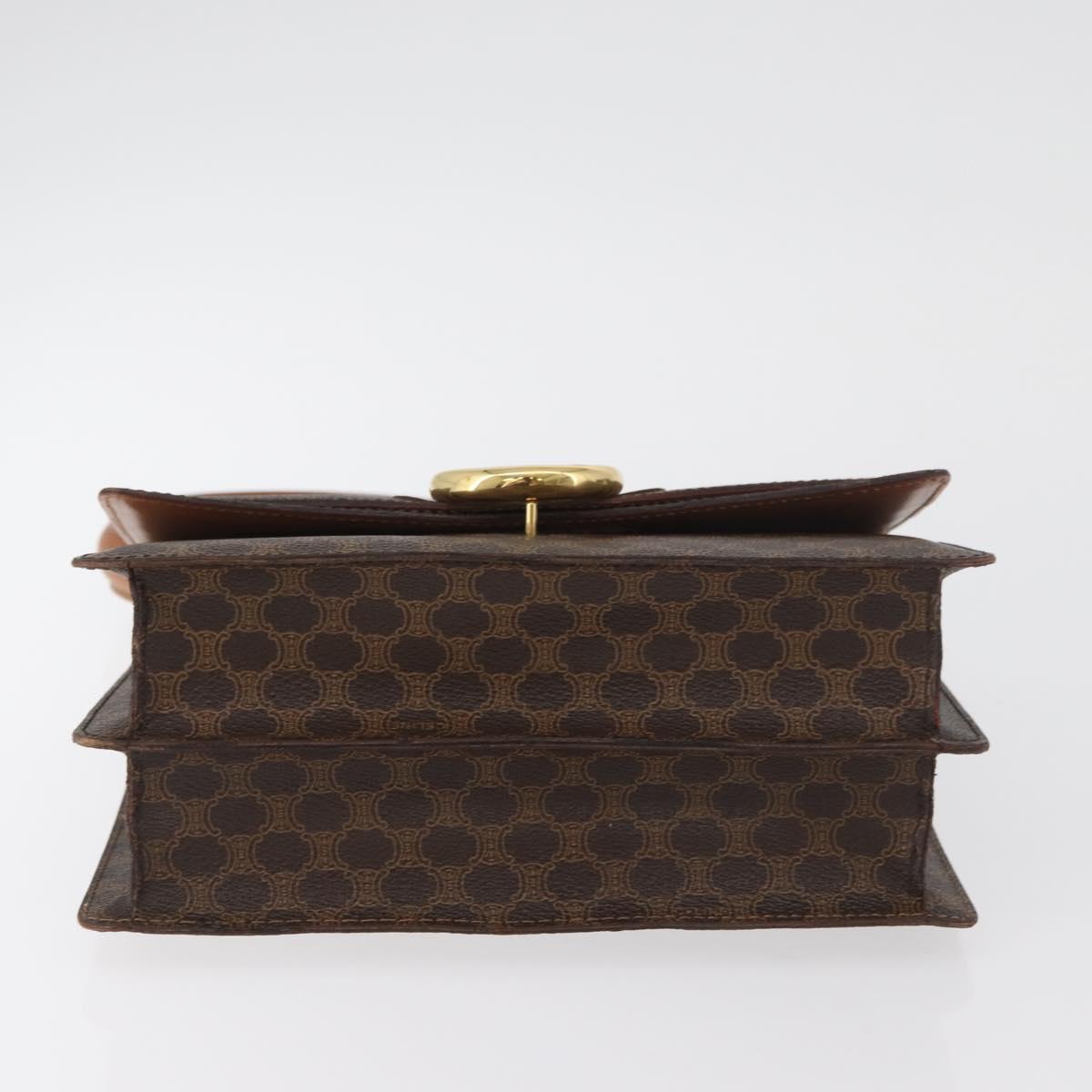 CELINE Macadam Canvas Hand Bag PVC Leather Brown Gold Auth 180815A - Jerrillo image 5