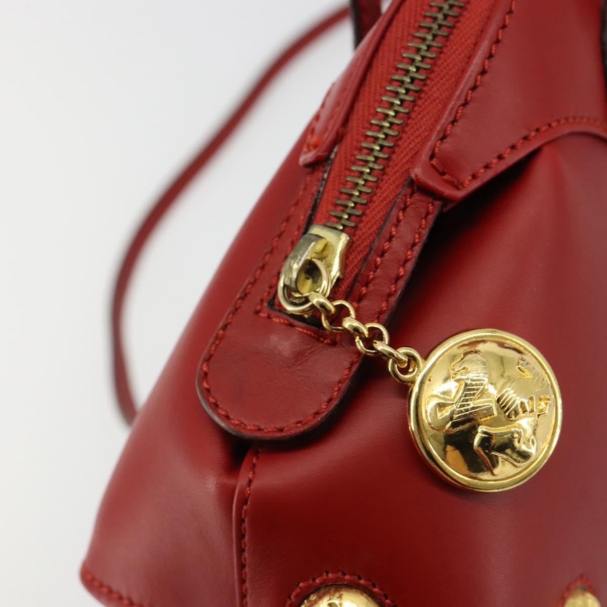 Salvatore Ferragamo Hand Bag Leather 2way Gold Red Auth 181127A - Jerrillo image 10