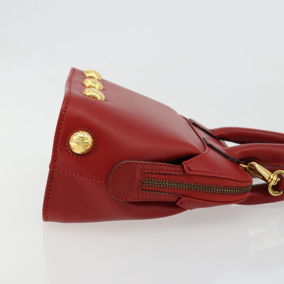 Salvatore Ferragamo Hand Bag Leather 2way Gold Red Auth 181127A - Jerrillo image 3