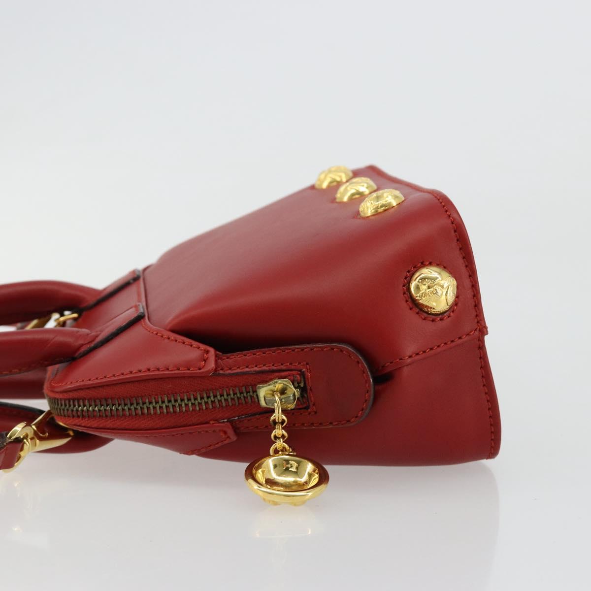 Salvatore Ferragamo Hand Bag Leather 2way Gold Red Auth 181127A - Jerrillo image 4