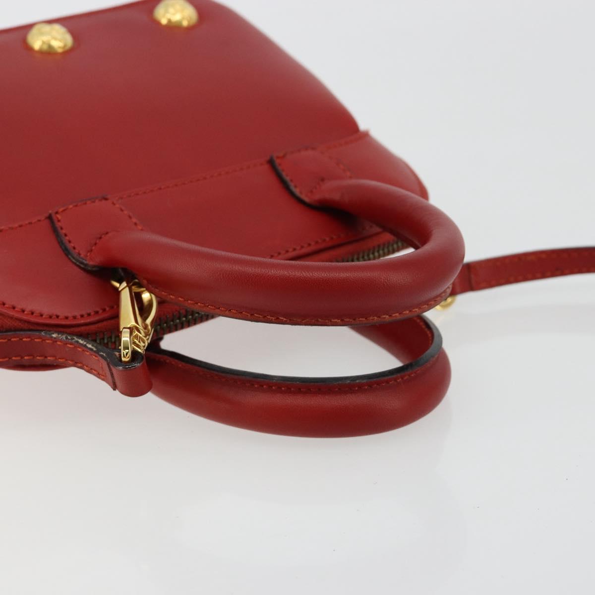 Salvatore Ferragamo Hand Bag Leather 2way Gold Red Auth 181127A - Jerrillo image 8