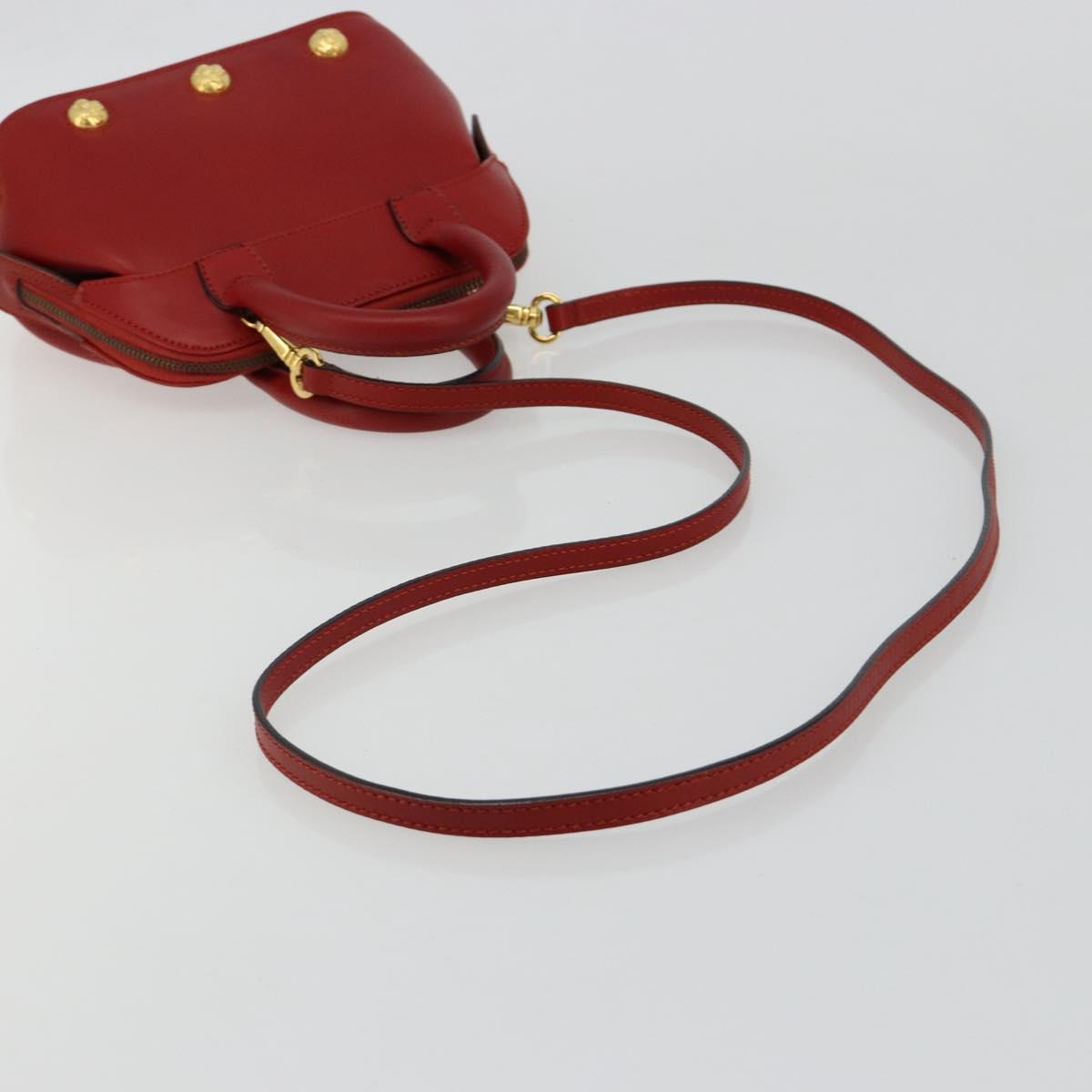Salvatore Ferragamo Hand Bag Leather 2way Gold Red Auth 181127A - Jerrillo image 9