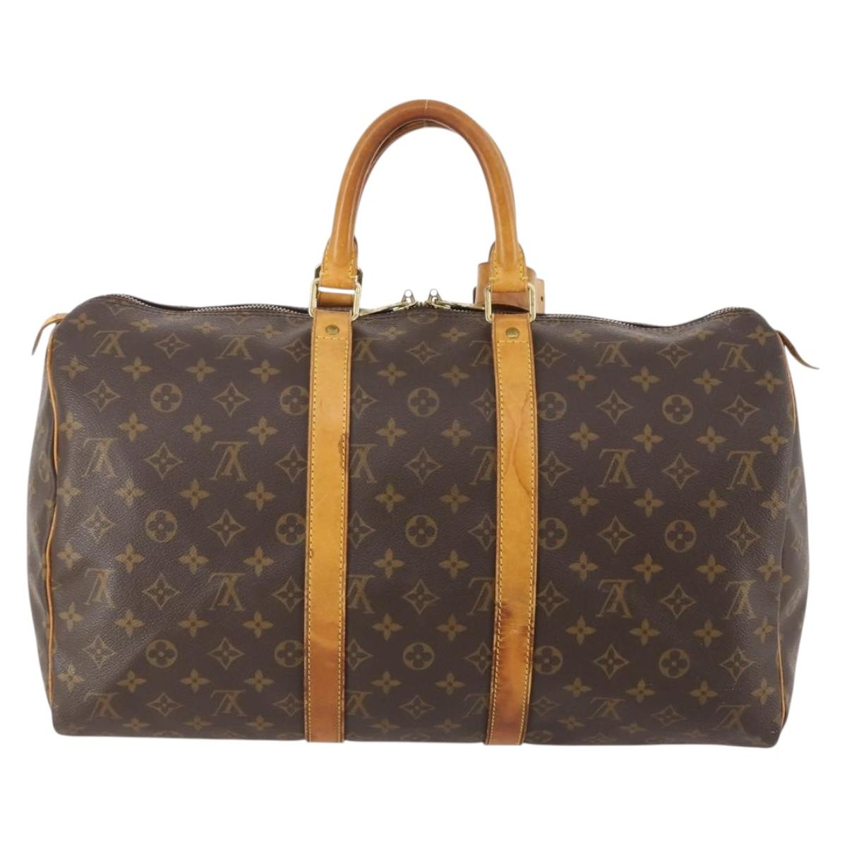 LOUIS VUITTON Monogram Keepall 45 Boston Bag M41428 LV Auth 181227 - Jerrillo image 2