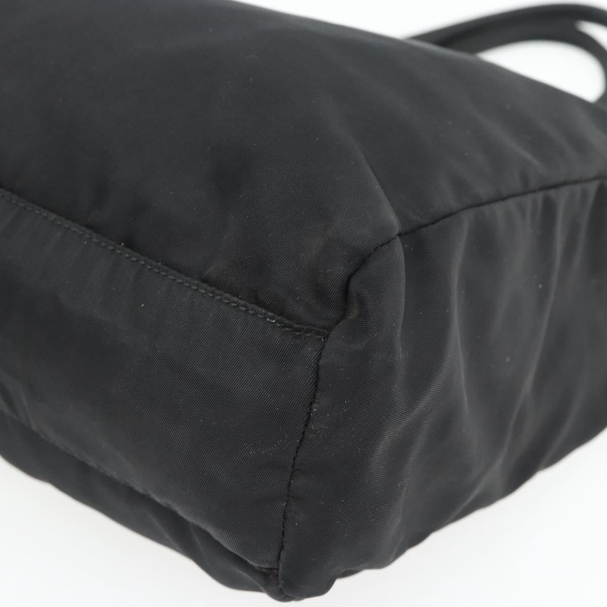 PRADA Hand Bag Nylon Black Silver Auth 181329 - Jerrillo image 9