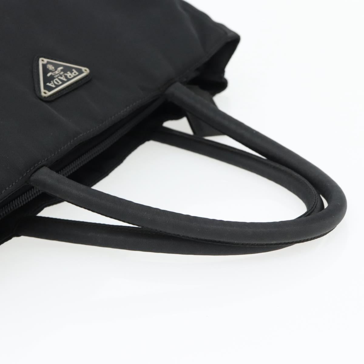PRADA Hand Bag Nylon Black Silver Auth 181329 - Jerrillo image 7