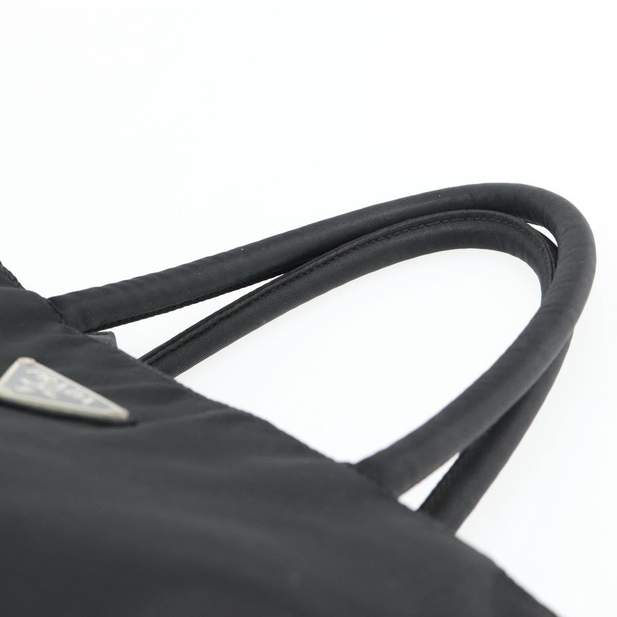 PRADA Hand Bag Nylon Black Silver Auth 181329 - Jerrillo image 8