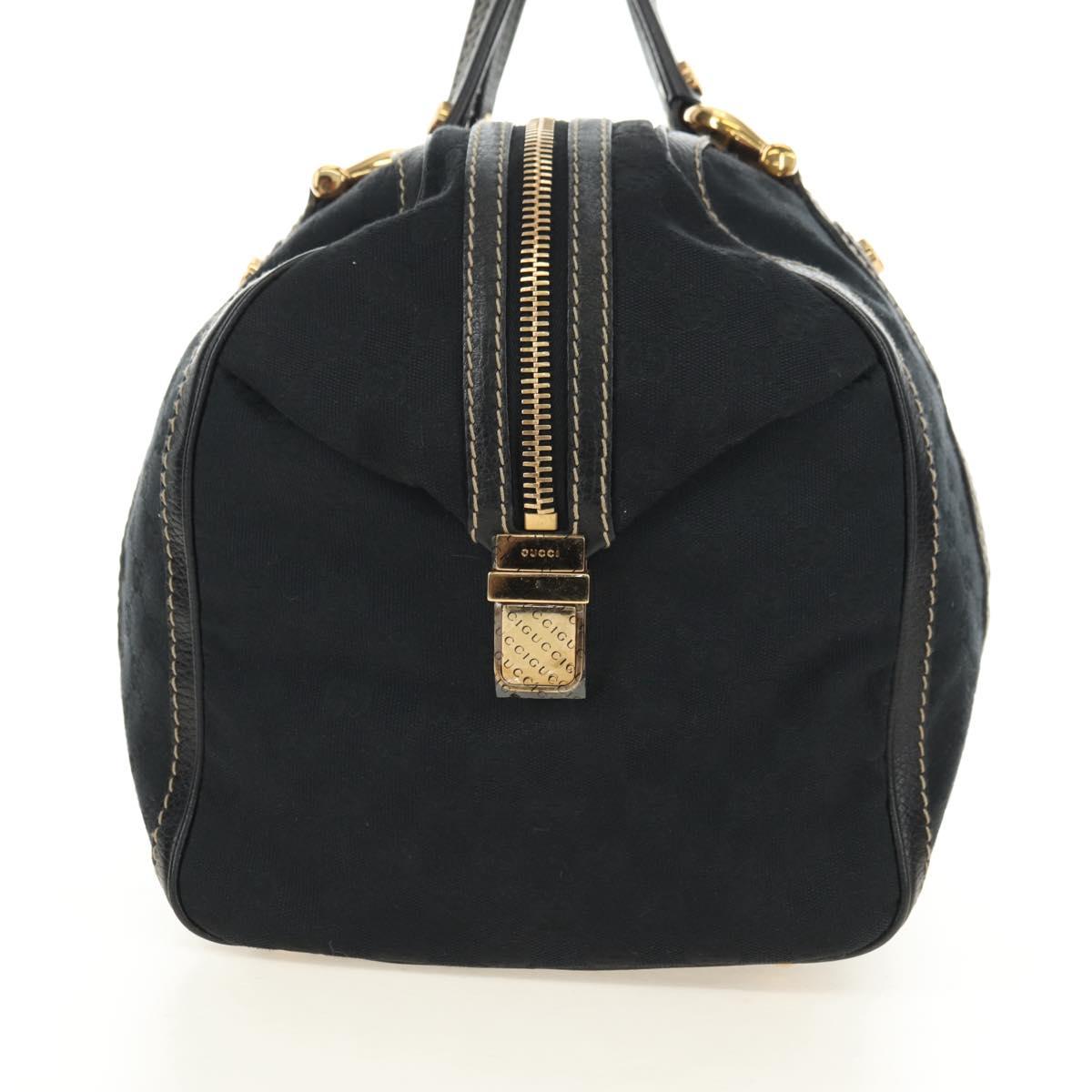 GUCCI GG Canvas Sherry Line Histeria Hand Bag Black Gold 186232 Auth 181412V - Jerrillo image 3