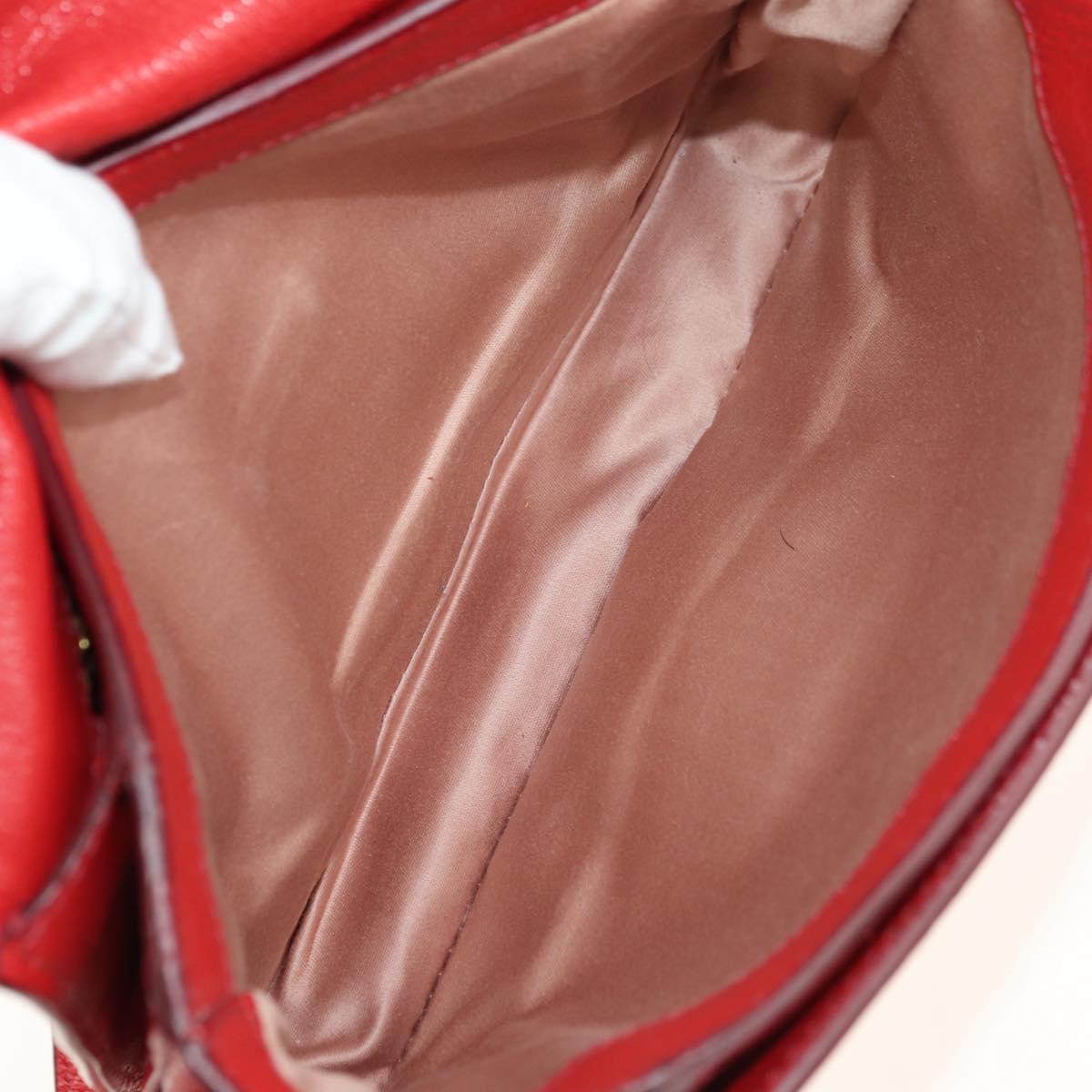 Miu Miu Hand Bag Leather 2way Red Gold Auth 181477V - Jerrillo image 9