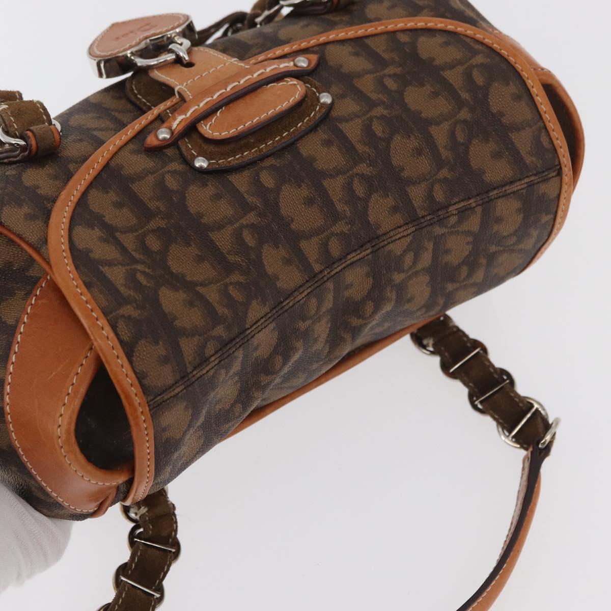 Christian Dior Trotter Canvas Romantic Hand Bag PVC Brown Silver Auth 181900V - Jerrillo image 6