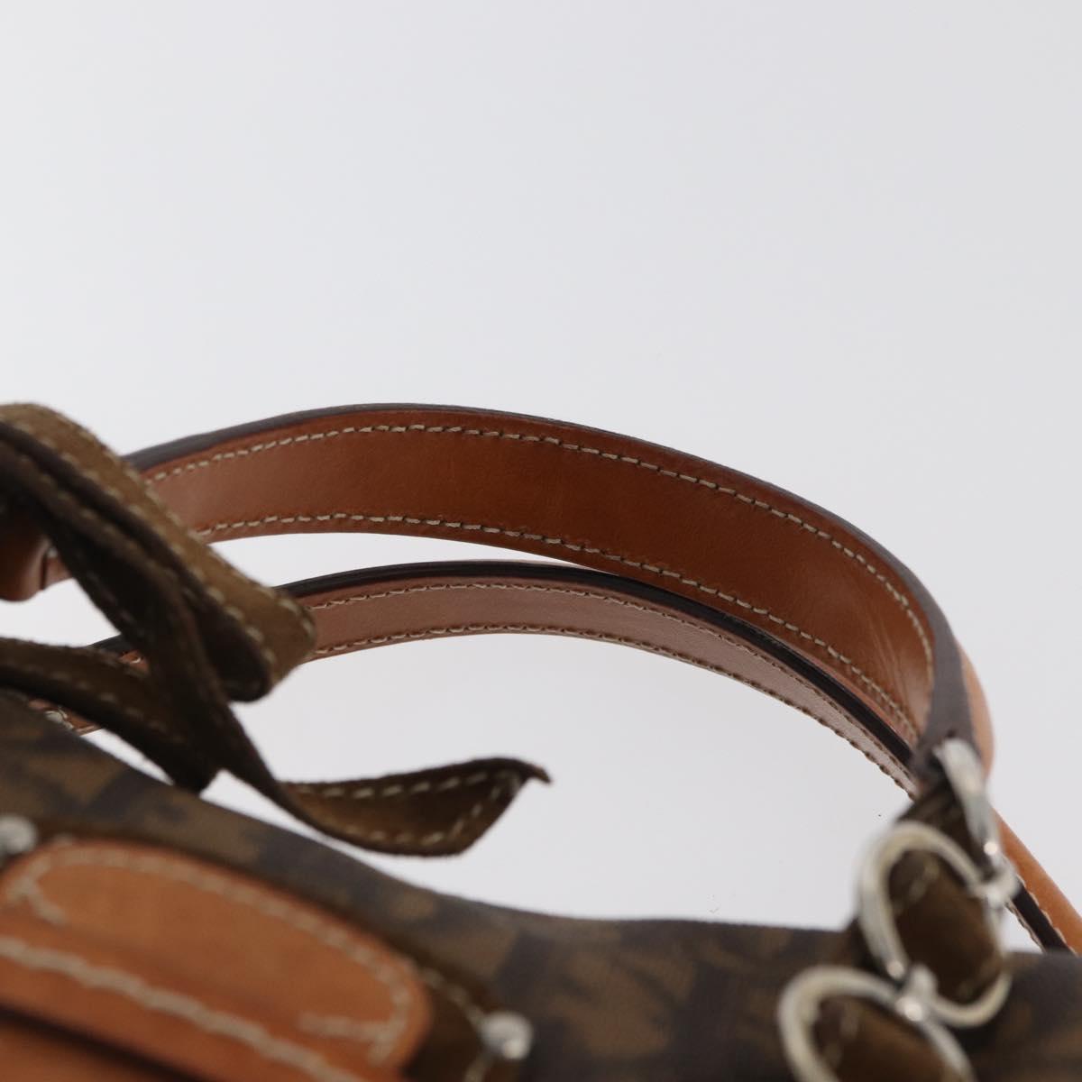 Christian Dior Trotter Canvas Romantic Hand Bag PVC Brown Silver Auth 181900V - Jerrillo image 8