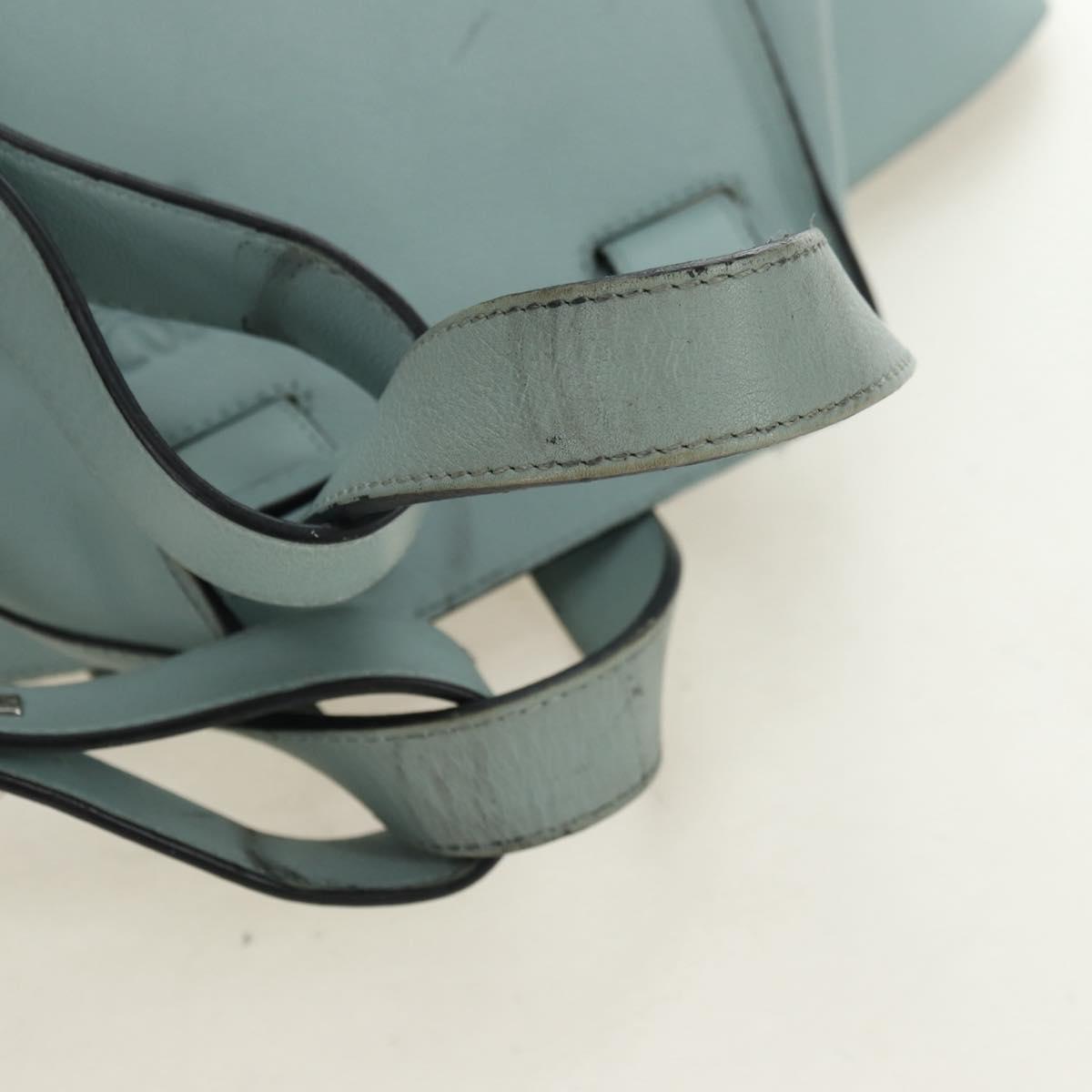 LOEWE Hammock Medium Hand Bag Leather 2way Light Blue Silver Auth 182026V - Jerrillo image 8