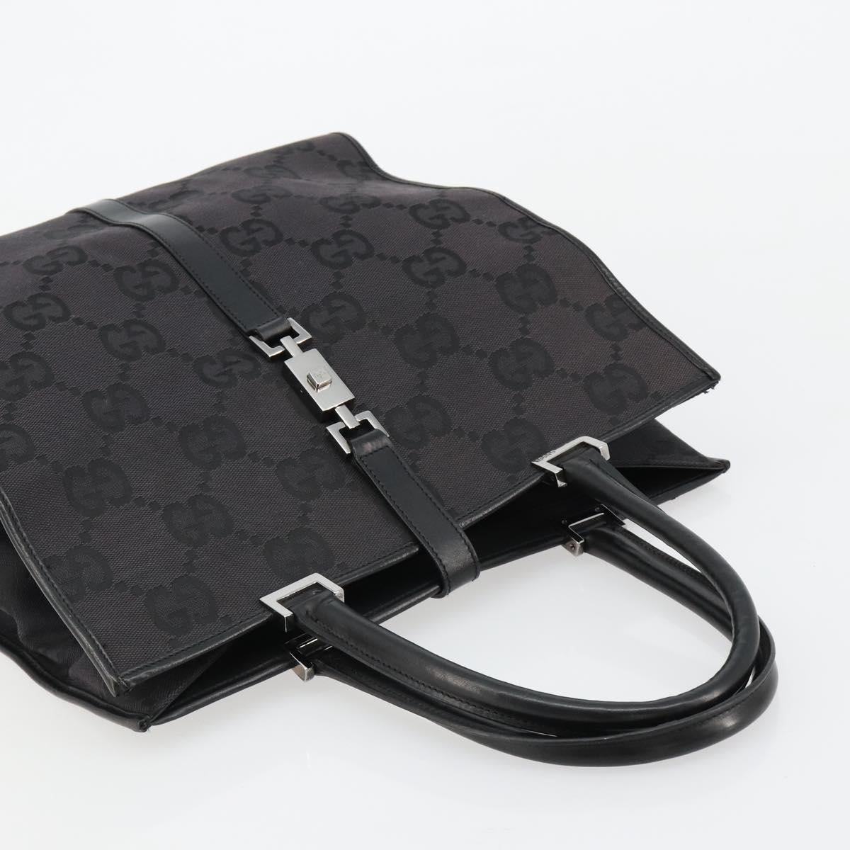 GUCCI GG Canvas Tote Bag Black Silver 002 1064 3444 Auth 182085A - Jerrillo image 6