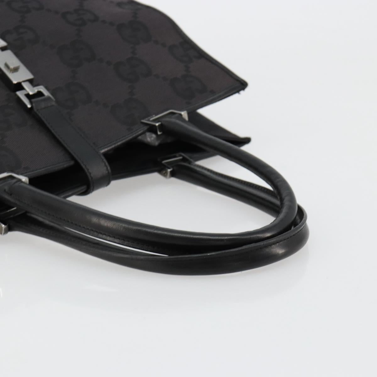 GUCCI GG Canvas Tote Bag Black Silver 002 1064 3444 Auth 182085A - Jerrillo image 7