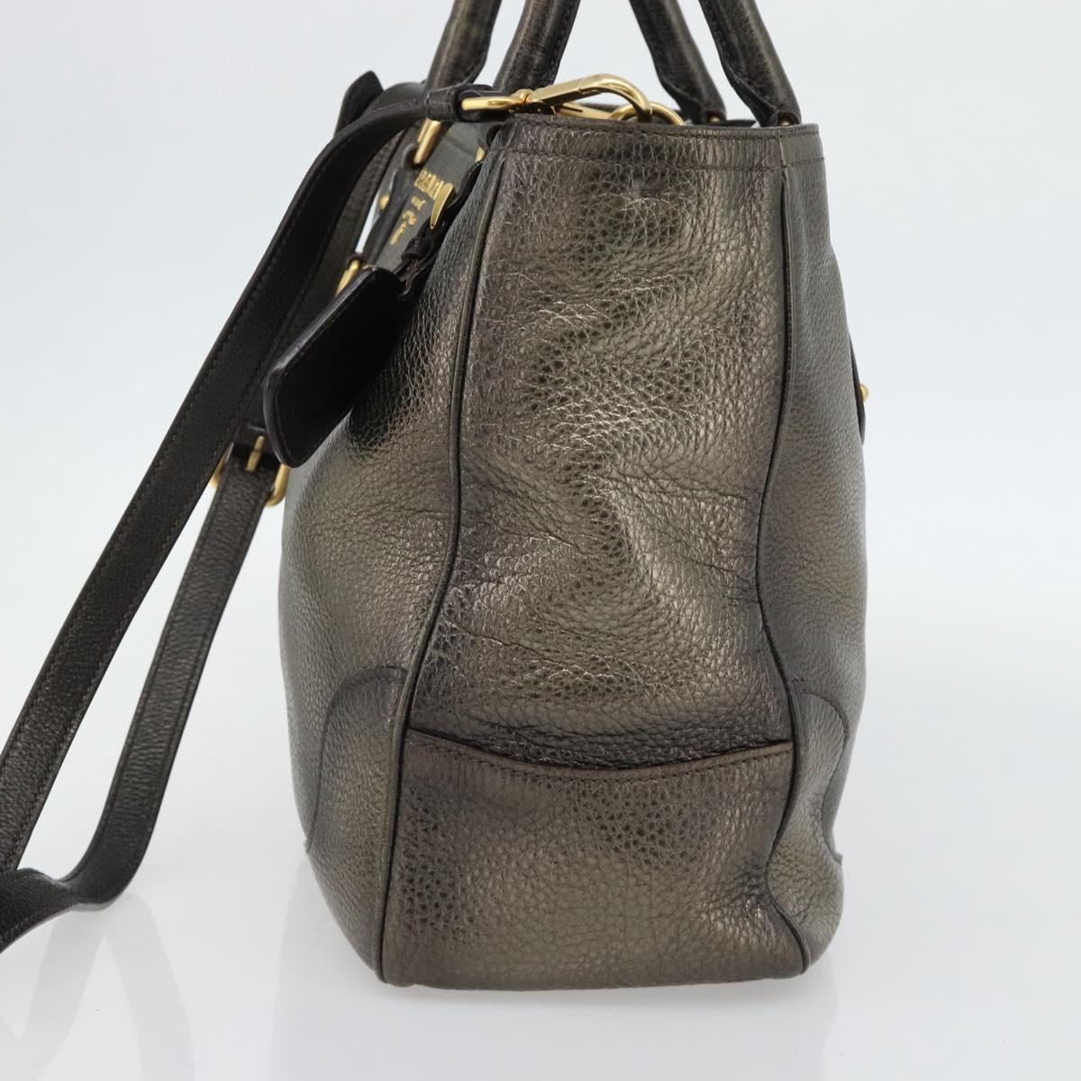 PRADA Tote Bag Leather 2way Gold Auth 182095 - Jerrillo image 5