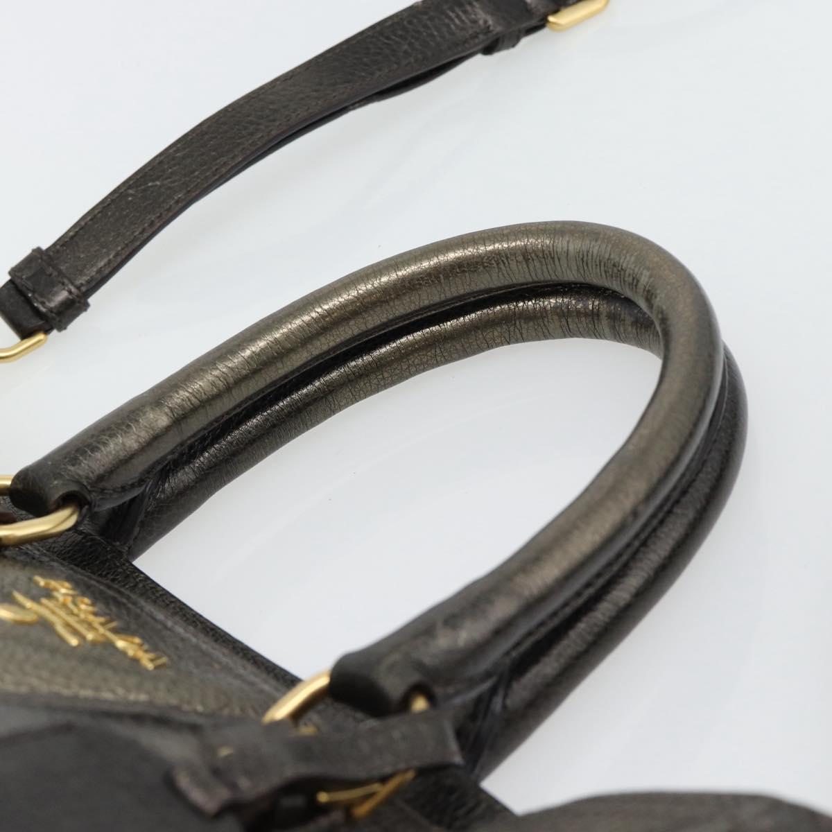 PRADA Tote Bag Leather 2way Gold Auth 182095 - Jerrillo image 8