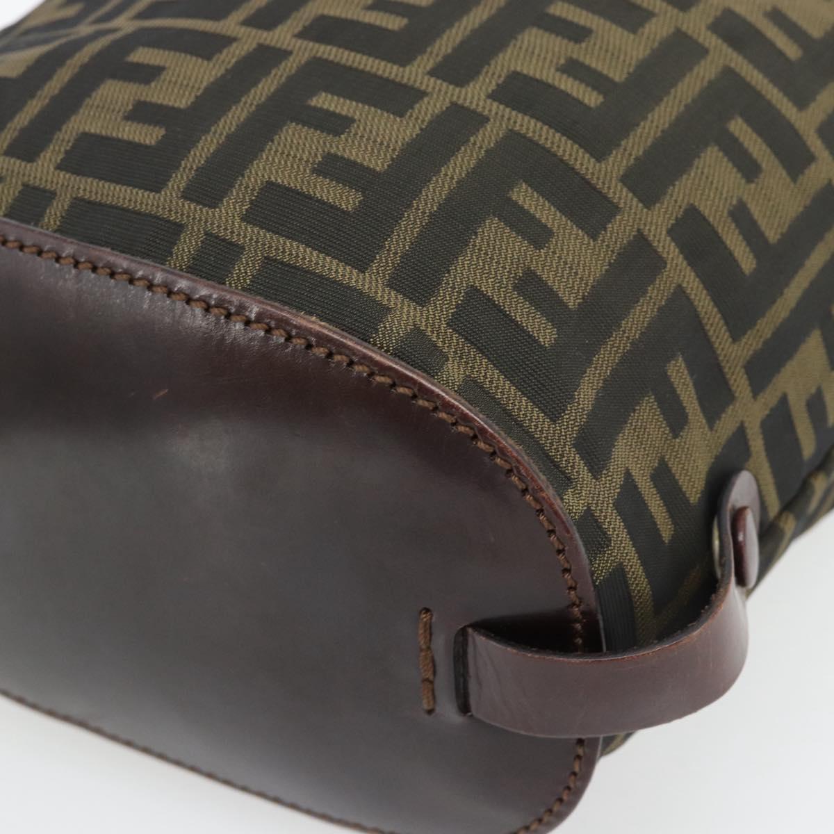 FENDI Zucca Canvas Hand Bag Black Brown Auth 182111 - Jerrillo image 9