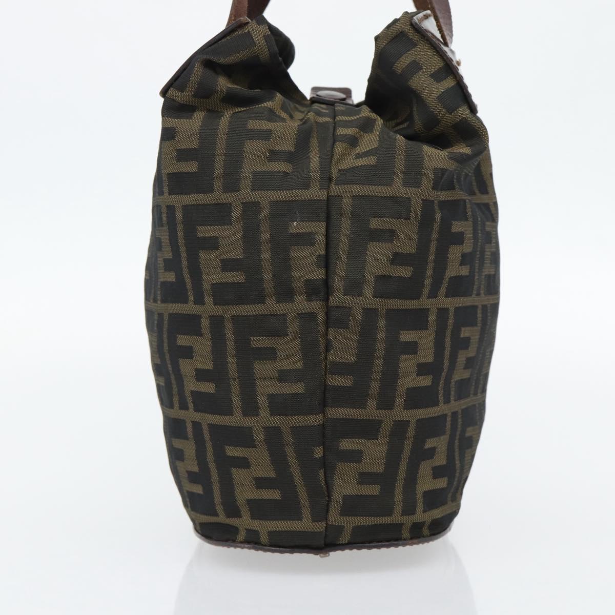 FENDI Zucca Canvas Hand Bag Black Brown Auth 182111 - Jerrillo image 3