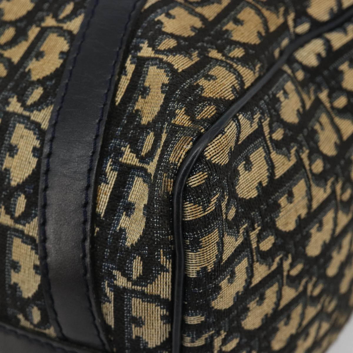 Christian Dior Trotter Canvas Boston Bag Navy Silver Auth 182138 - Jerrillo image 10