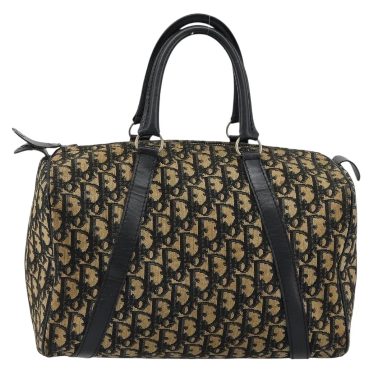 Christian Dior Trotter Canvas Boston Bag Navy Silver Auth 182138 - Jerrillo image 2