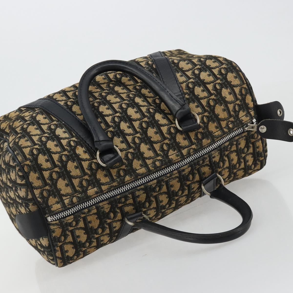 Christian Dior Trotter Canvas Boston Bag Navy Silver Auth 182138 - Jerrillo image 6