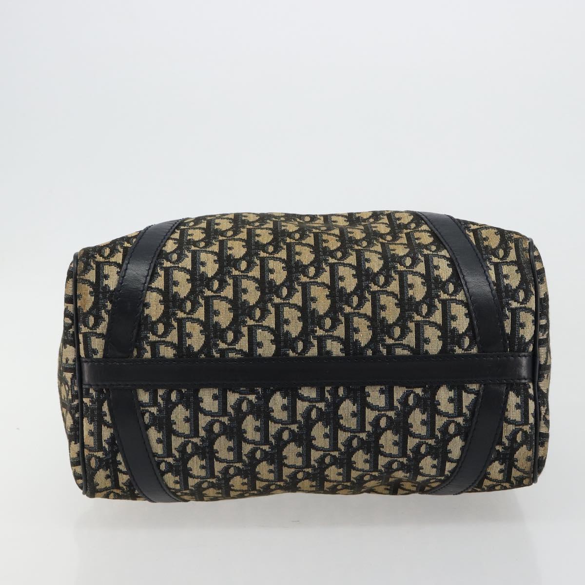 Christian Dior Trotter Canvas Boston Bag Navy Silver Auth 182138 - Jerrillo image 9