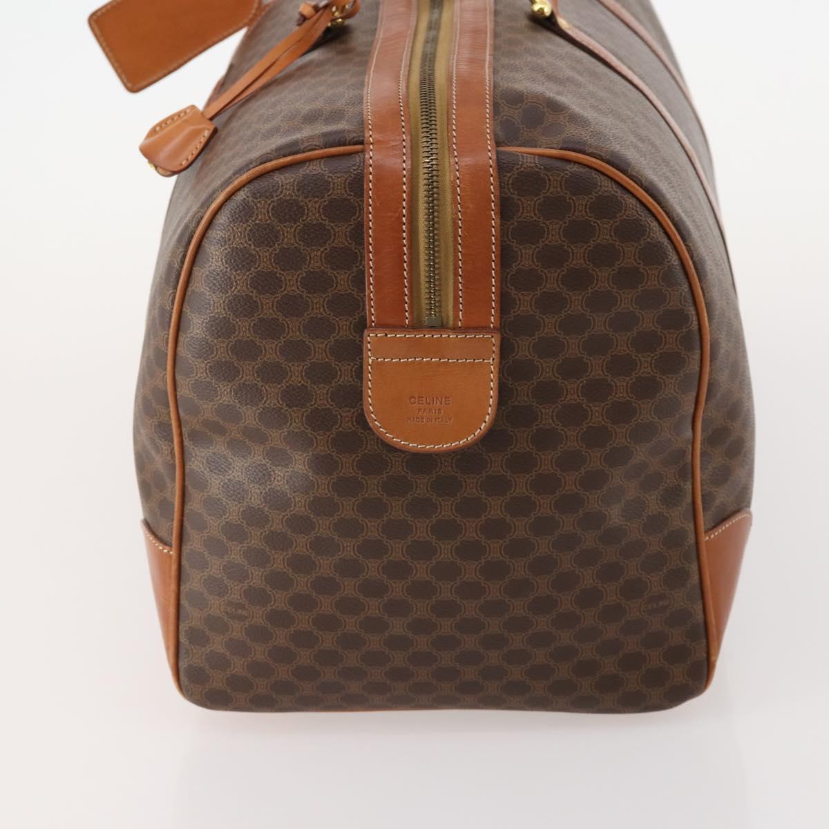 CELINE Macadam Canvas Boston Bag PVC Leather Brown Gold Auth 182143A - Jerrillo image 3