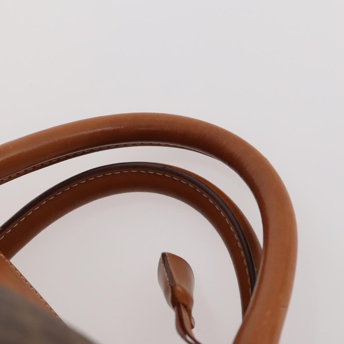 CELINE Macadam Canvas Boston Bag PVC Leather Brown Gold Auth 182143A - Jerrillo image 8