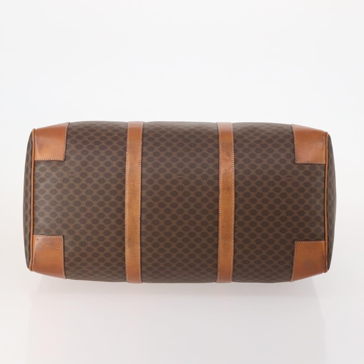 CELINE Macadam Canvas Boston Bag PVC Leather Brown Gold Auth 182143A - Jerrillo image 5