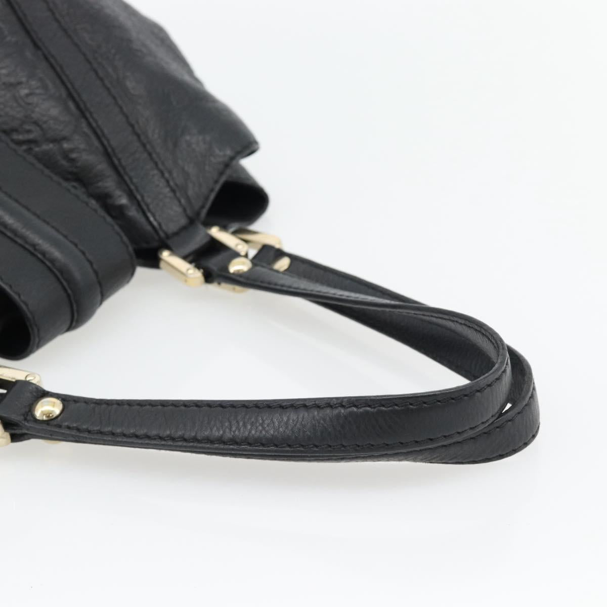 GUCCI GG Canvas Guccissima Tote Bag Leather Black Gold 233607 Auth 182177V - Jerrillo image 7