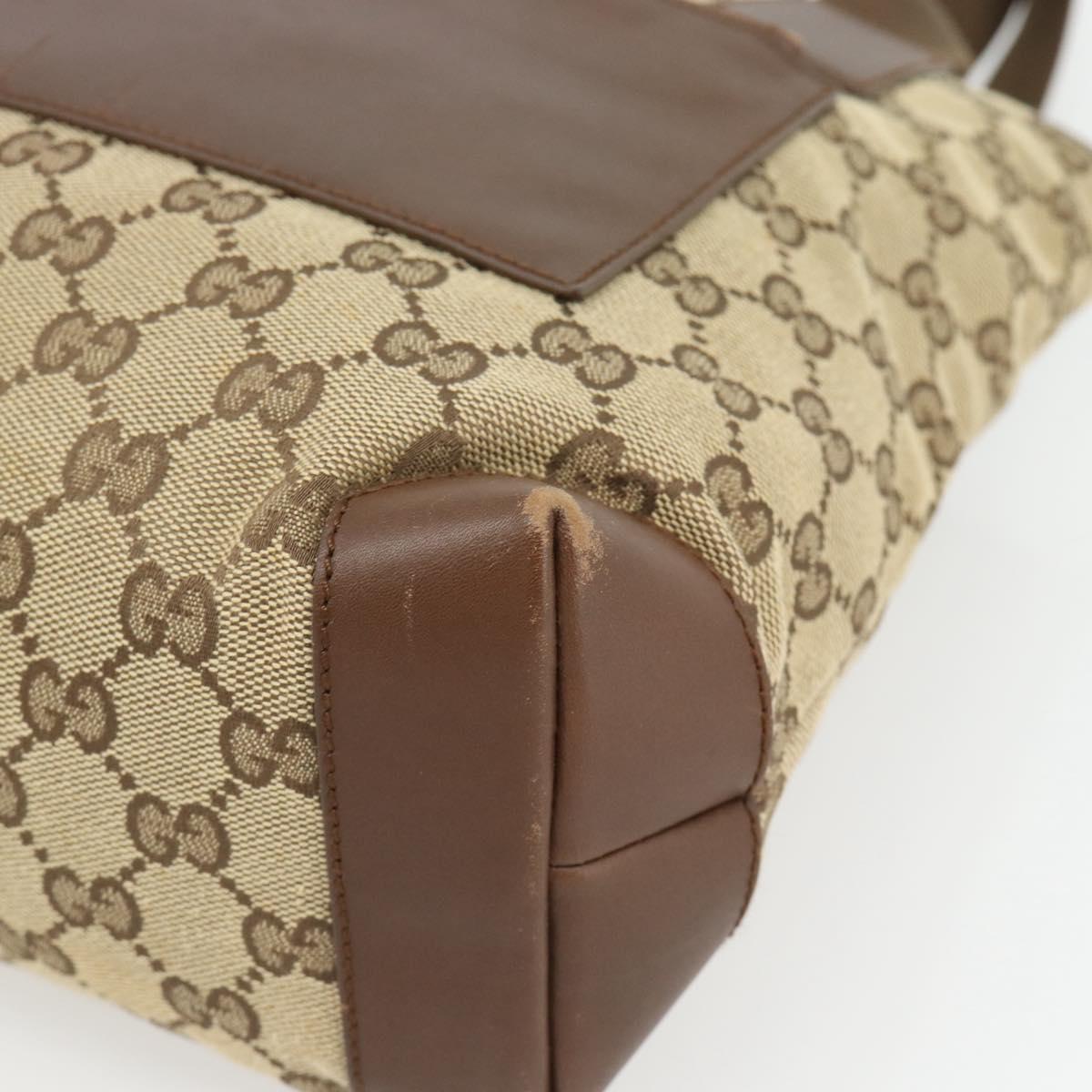 GUCCI GG Canvas Tote Bag Beige Silver 019 0402 Auth 182184 - Jerrillo image 10
