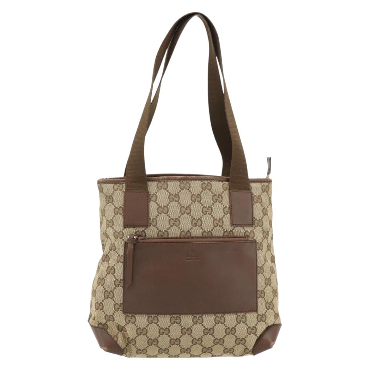 GUCCI GG Canvas Tote Bag Beige Silver 019 0402 Auth 182184 - Jerrillo image 2