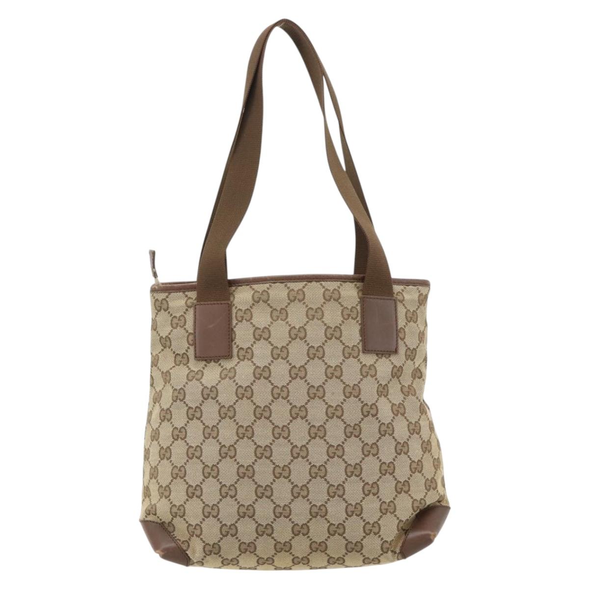 GUCCI GG Canvas Tote Bag Beige Silver 019 0402 Auth 182184 - Jerrillo image 3