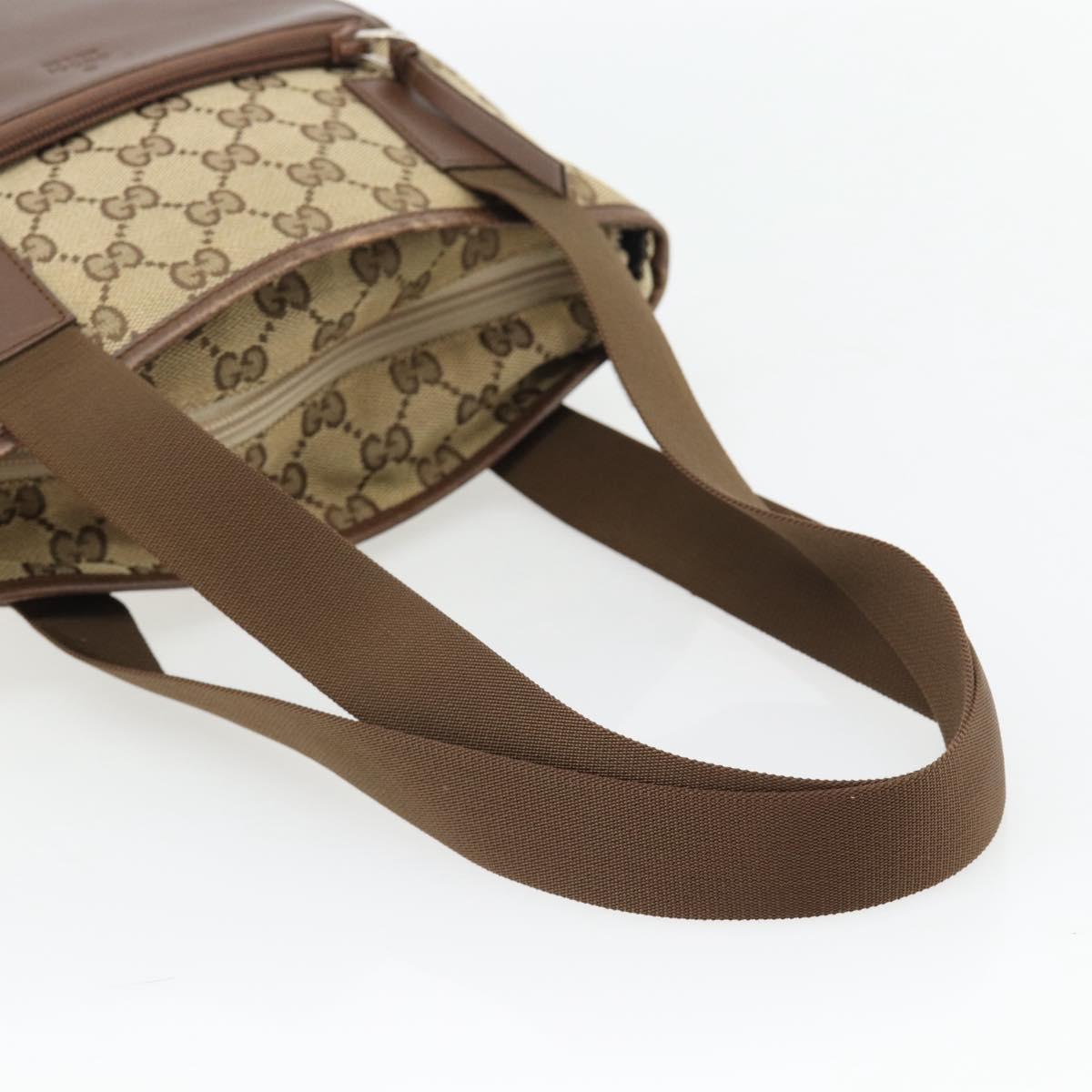 GUCCI GG Canvas Tote Bag Beige Silver 019 0402 Auth 182184 - Jerrillo image 7