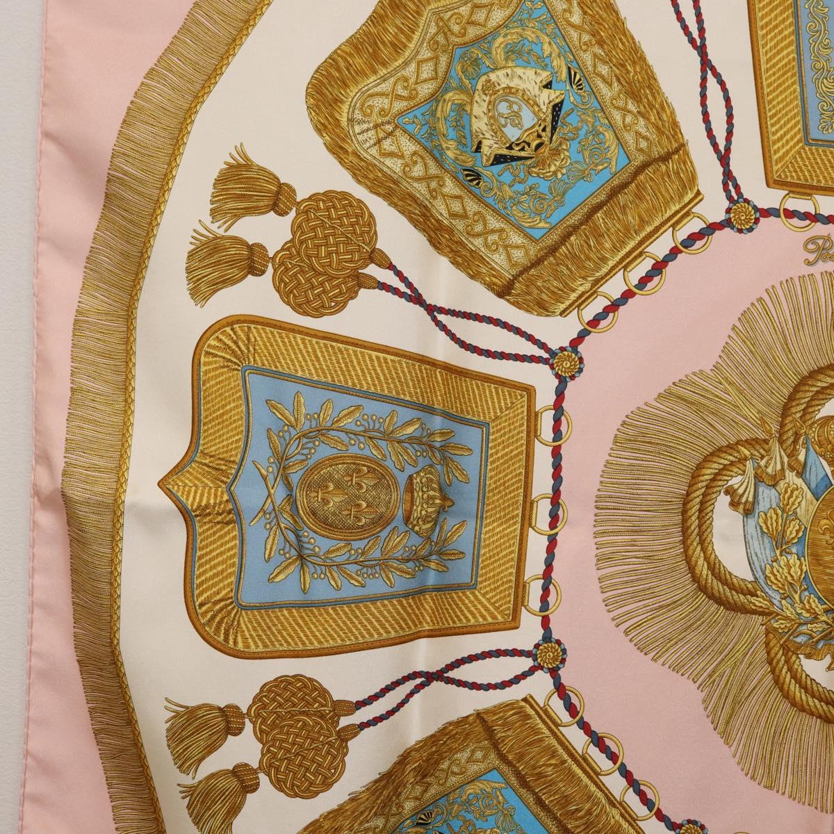 HERMES Carre 90 Scarf "Poste et Cavalerie" Silk Pink Auth 182247 - Jerrillo image 5