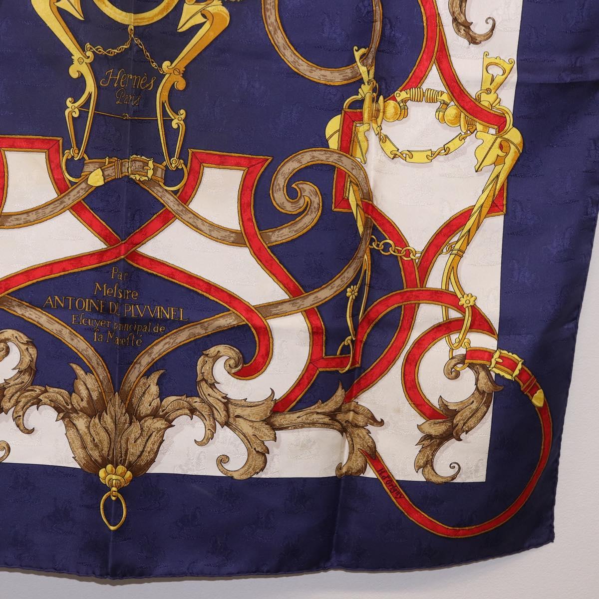 HERMES Carre 90 Scarf "L'INSTRVCTION DV ROY" Silk Navy Auth 182258 - Jerrillo image 10
