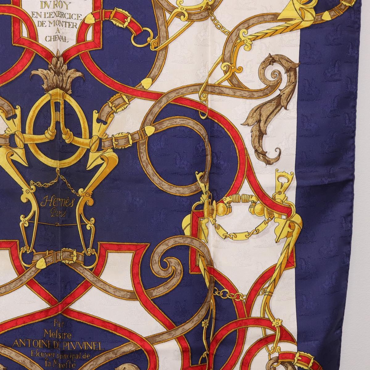 HERMES Carre 90 Scarf "L'INSTRVCTION DV ROY" Silk Navy Auth 182258 - Jerrillo image 7