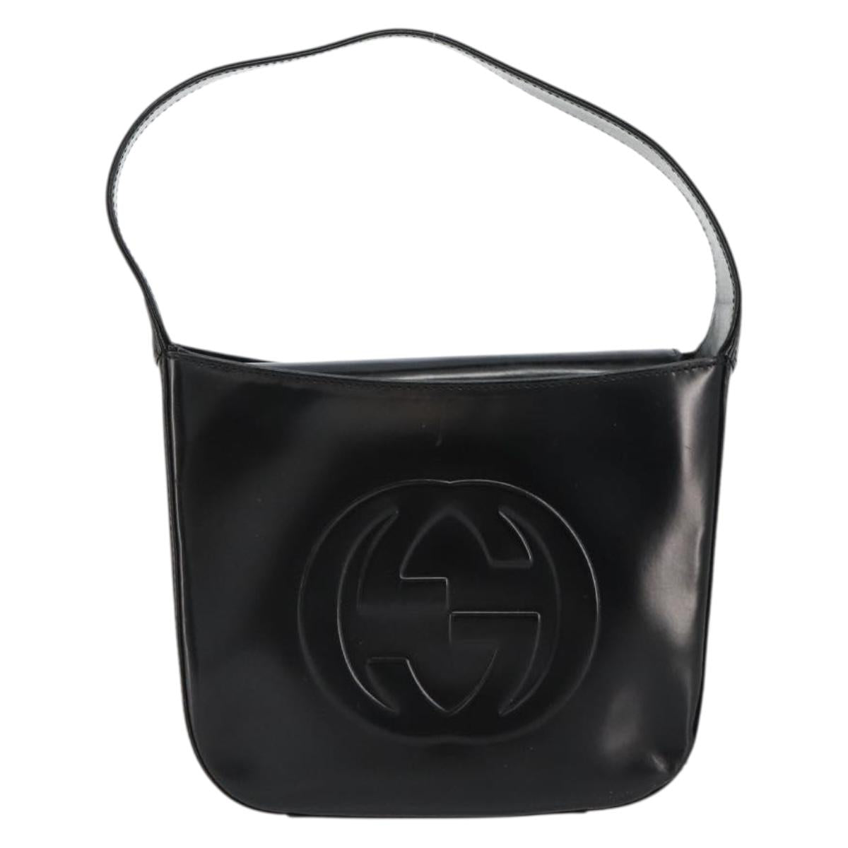 GUCCI Soho Hand Bag Patent leather Black Silver 007 0249 Auth 182478 - Jerrillo image 2