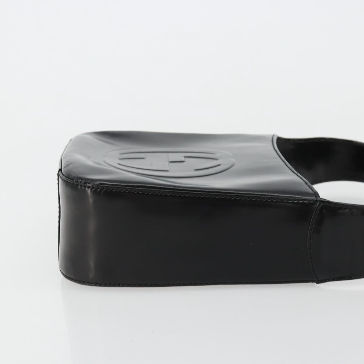 GUCCI Soho Hand Bag Patent leather Black Silver 007 0249 Auth 182478 - Jerrillo image 4