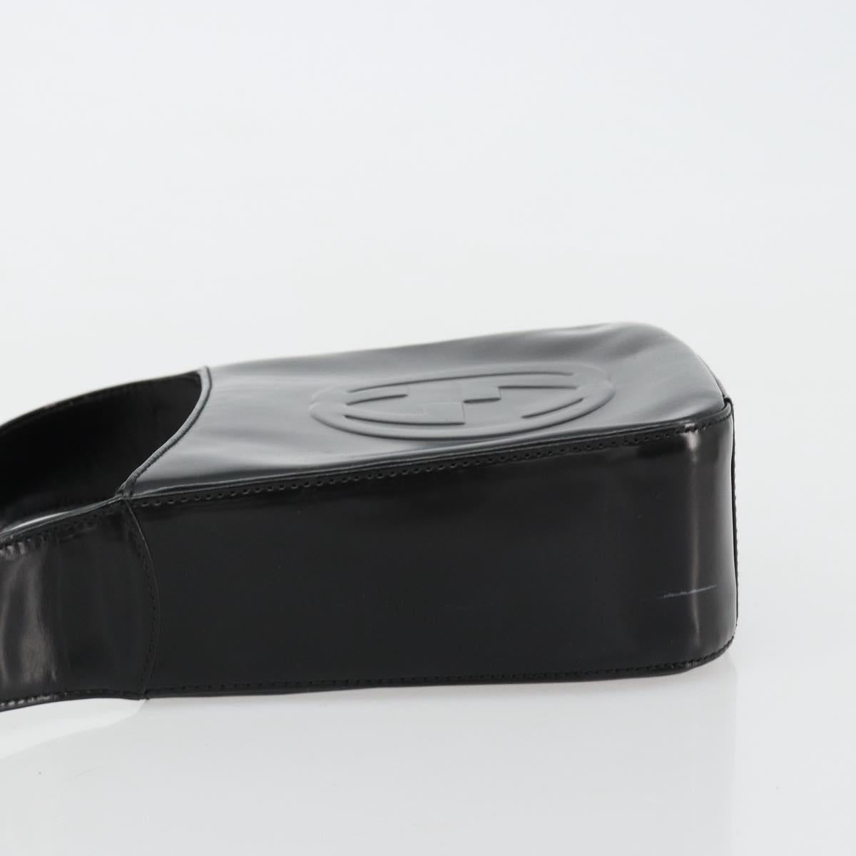 GUCCI Soho Hand Bag Patent leather Black Silver 007 0249 Auth 182478 - Jerrillo image 5