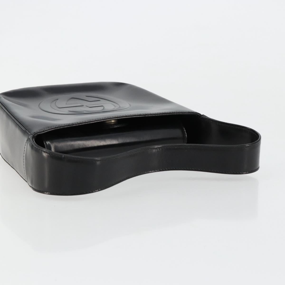 GUCCI Soho Hand Bag Patent leather Black Silver 007 0249 Auth 182478 - Jerrillo image 7