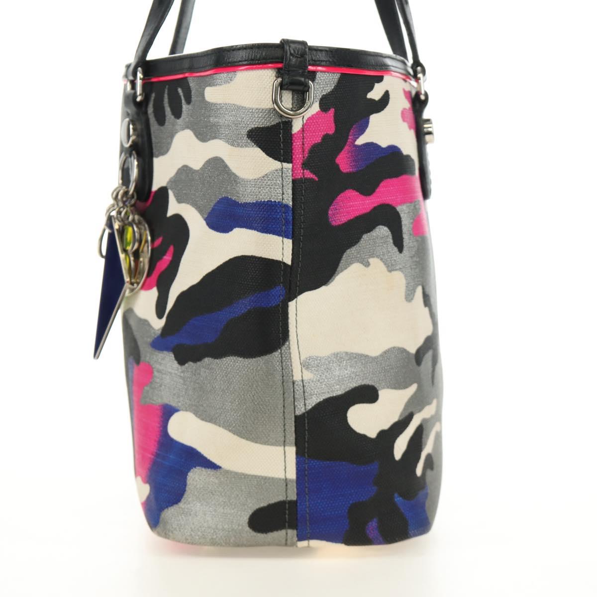 Christian Dior Anselmurail Tote Bag Canvas Multicolor Silver Auth 182566M - Jerrillo image 3