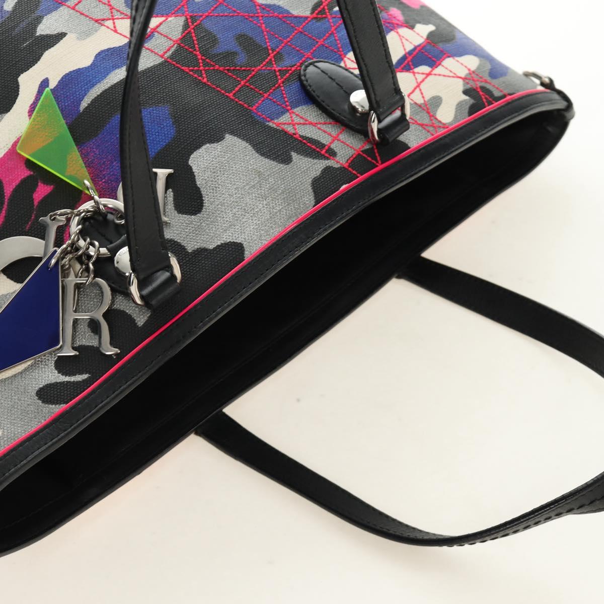 Christian Dior Anselmurail Tote Bag Canvas Multicolor Silver Auth 182566M - Jerrillo image 6