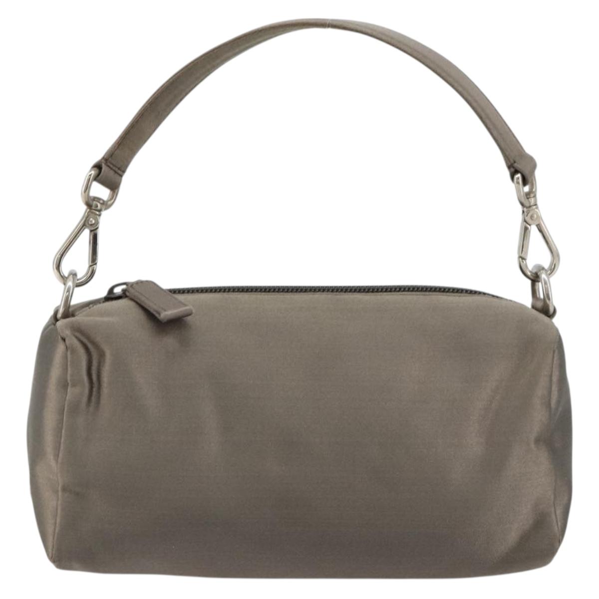 PRADA Hand pouch Satin Gray Silver Auth 182660A - Jerrillo image 2