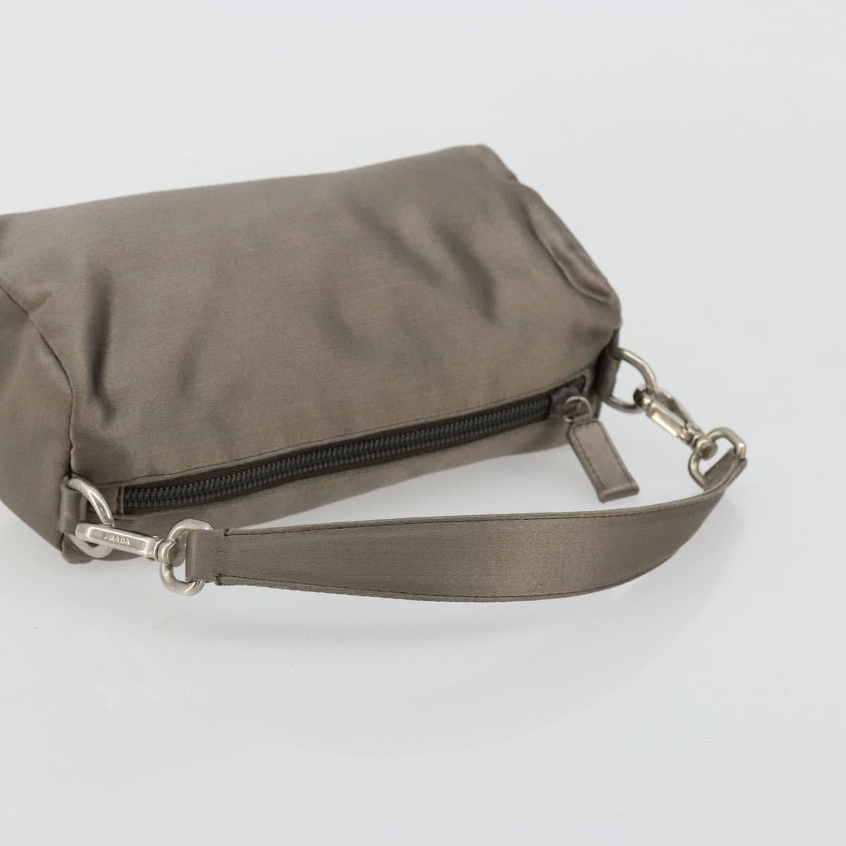 PRADA Hand pouch Satin Gray Silver Auth 182660A - Jerrillo image 7