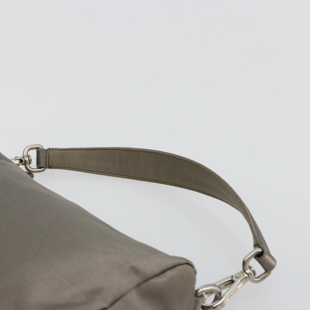 PRADA Hand pouch Satin Gray Silver Auth 182660A - Jerrillo image 8