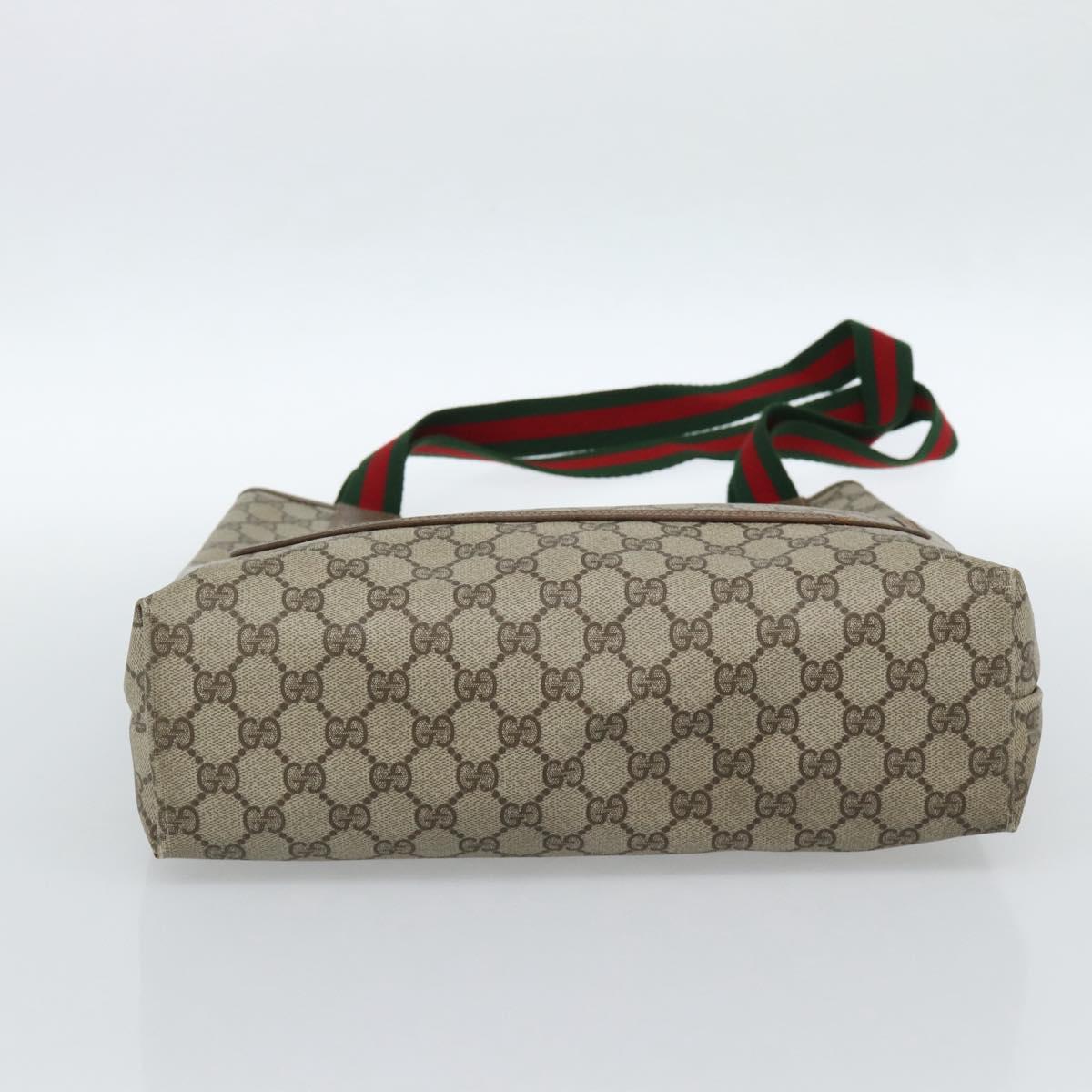 GUCCI GG Supreme Web Sherry Line Tote Bag PVC Beige Red 39 02 003 Auth 182963 - Jerrillo image 9