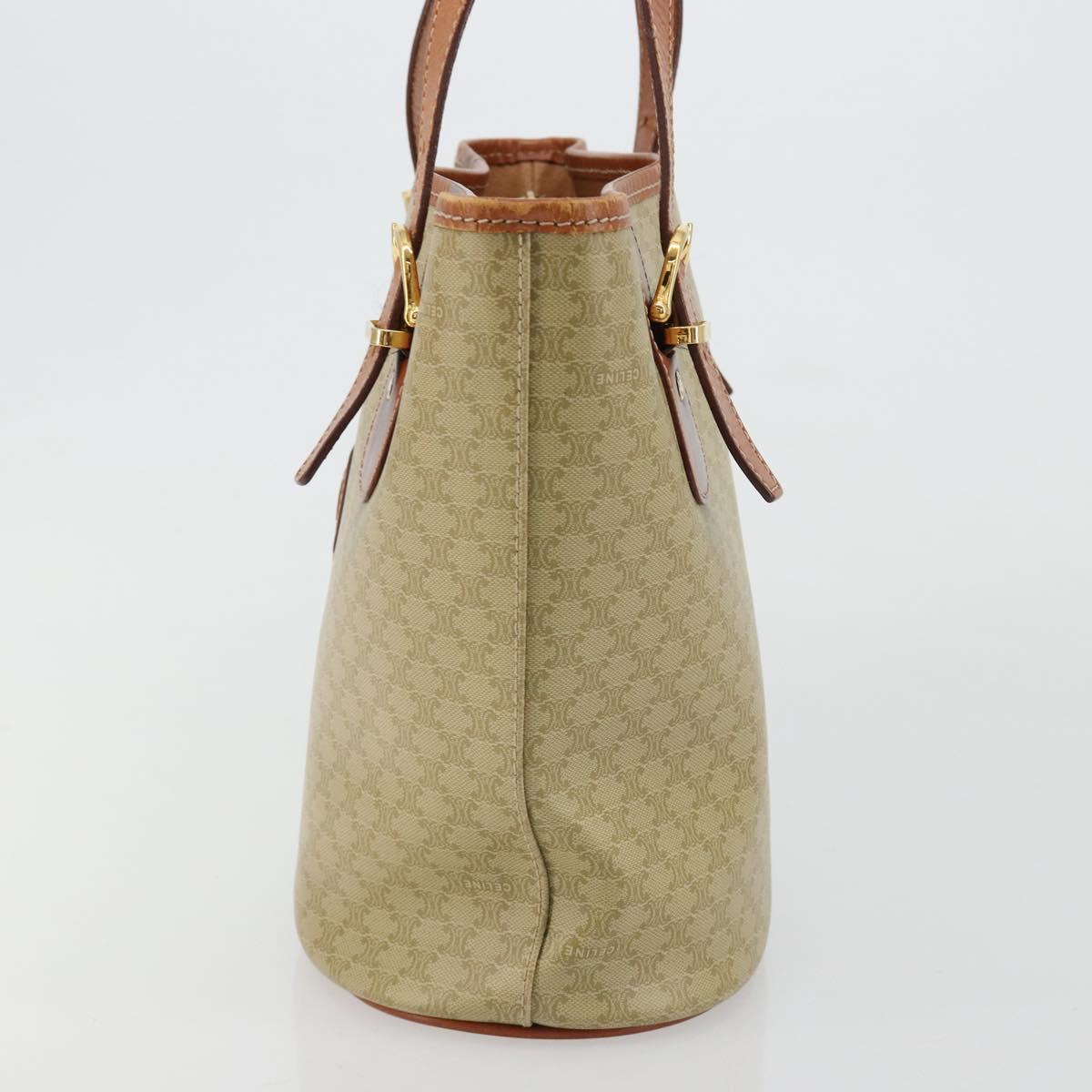 CELINE Macadam Canvas Tote Bag PVC Beige Gold Auth 183002 - Jerrillo image 3