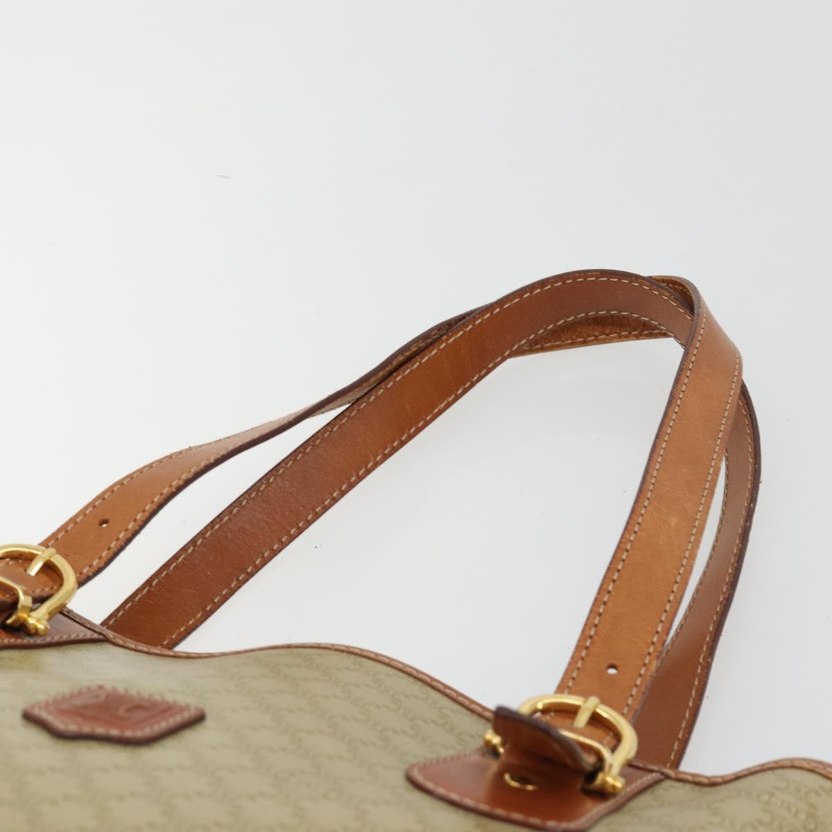 CELINE Macadam Canvas Tote Bag PVC Beige Gold Auth 183002 - Jerrillo image 8
